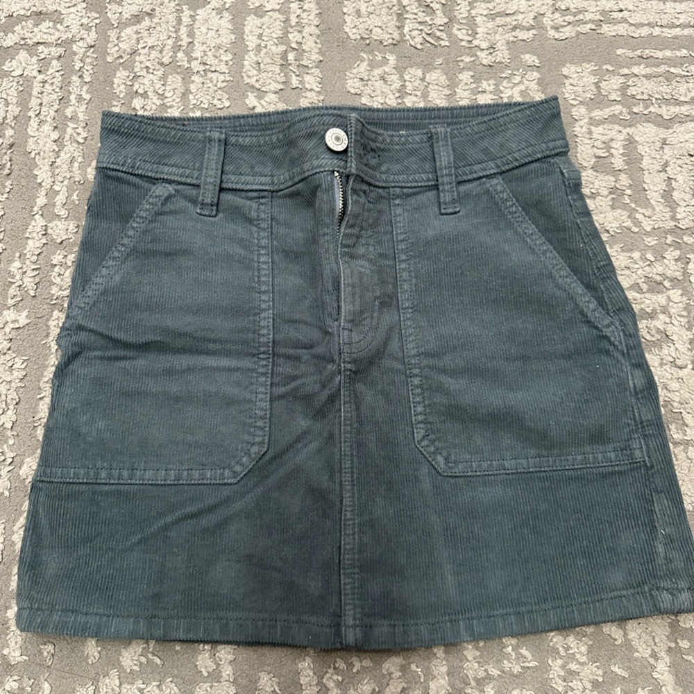 Dark Teal/Blue Corduroy Skirt